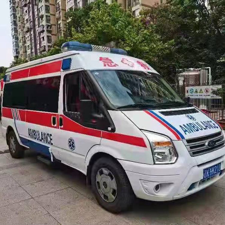 郸城长途救护车护送病人返乡